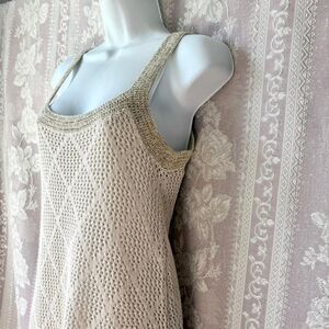 Venus Women's Cream and Gold Knit Dress